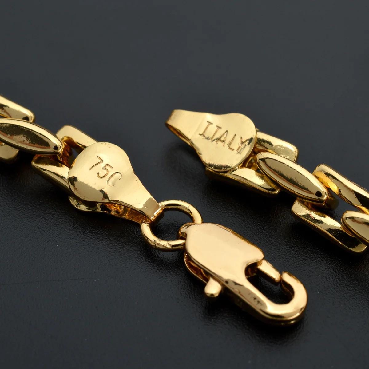 18K Gold-Plated Hiphop Link Chain Necklace: Classic Trendy Statement Choker