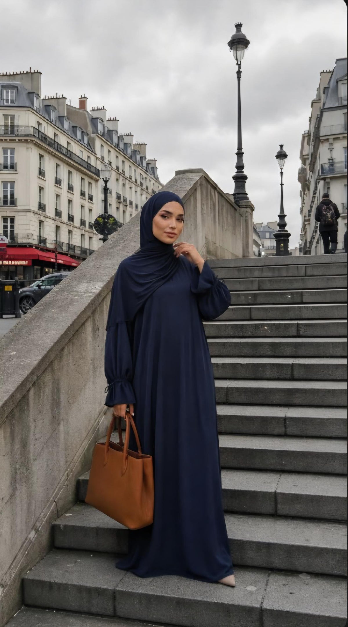 Women's Elegant Plain Abaya: Modest Dubai Solid Robe