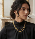 18K Gold Plated Rope Chain Necklace: Unisex Byzantine Style Choker (5mm)