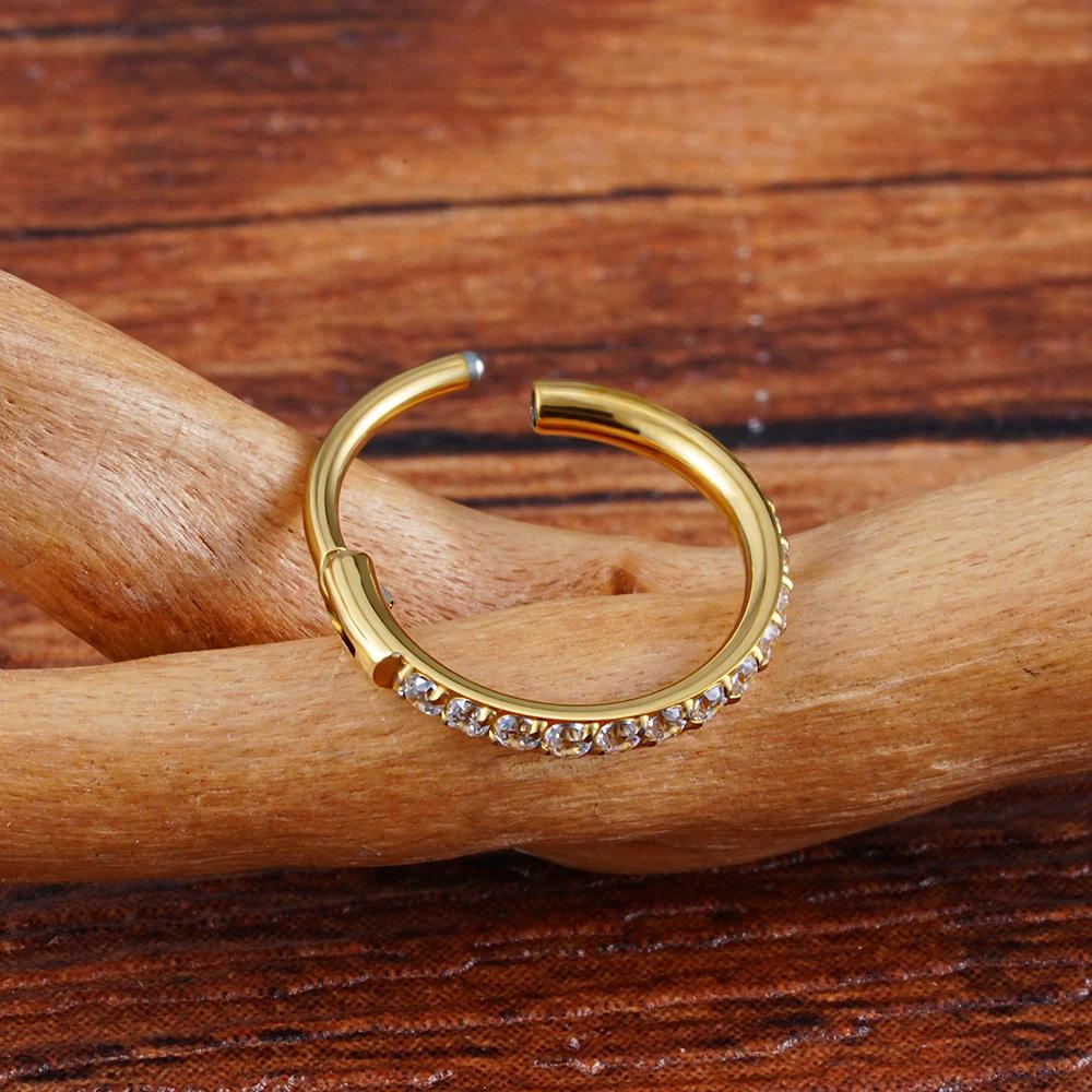 16G Titanium CZ Slim Huggie Hoop | Implant Grade Cartilage Helix Piercing Ring